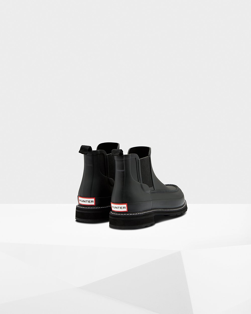Botas Chelsea Hunter Homem Pretas - Refined Moc Toe - 19ADXWYGV